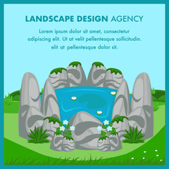 Landscape Design Flat Vector Banner Template