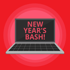 Word writing text New Year S Bash. Business concept for Celebration of the 365 days coming Happy party time