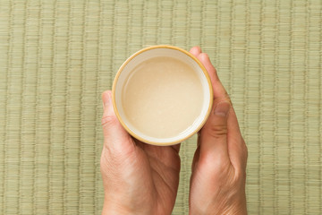甘酒　 delicious sweet alcoholic drink japan
