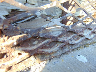 Texture grille rouillée