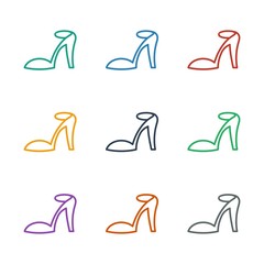 heel sandals icon white background