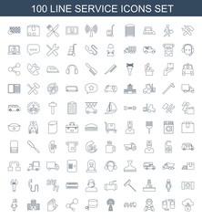 100 service icons