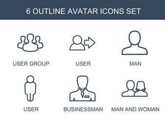 6 avatar icons