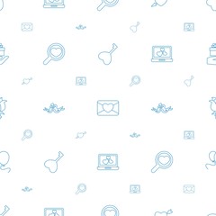 valentine icons pattern seamless white background