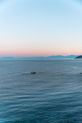 Sunrise on the Blue Mediterranean Southern Italian Coast