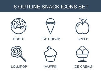 6 snack icons