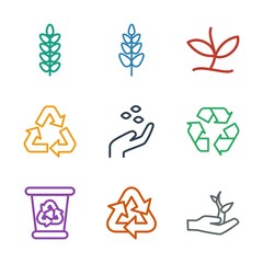 9 environmental icons