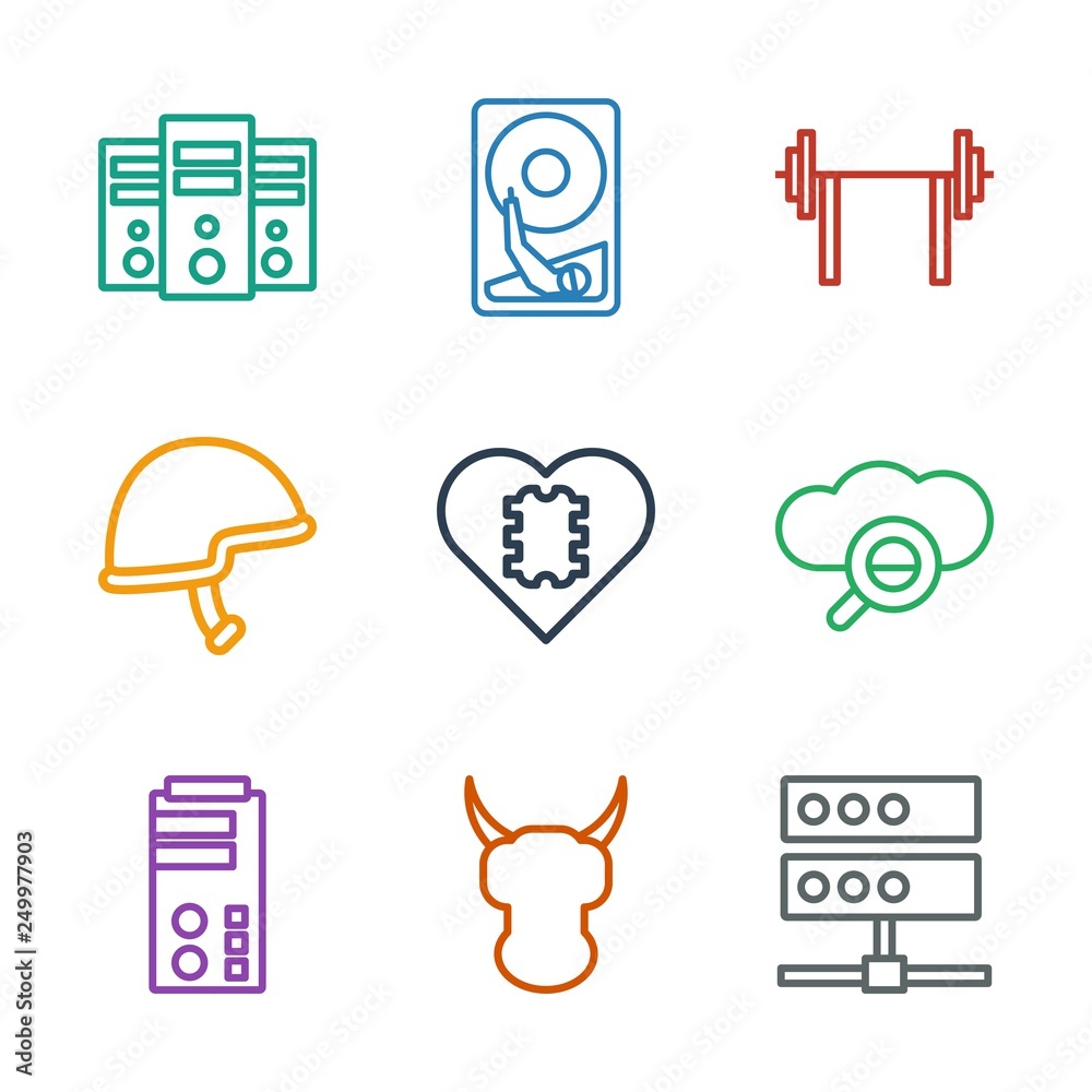 Sticker 9 hard icons