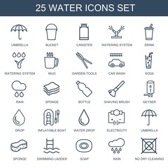 Naklejka premium 25 water icons