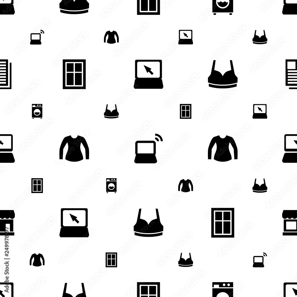 Poster front icons pattern seamless white background