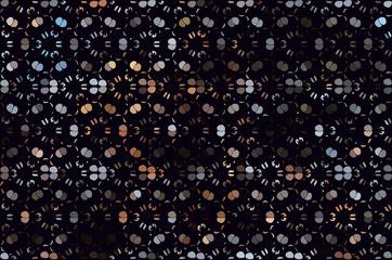 abstract background with colorful ornament on black background