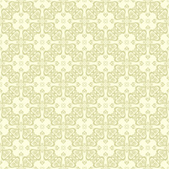 Floral seamless pattern. Pale green background with flowers design