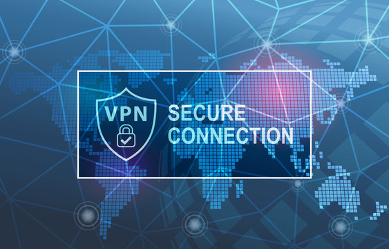 VPN Virtual Private Network Technology Secure Connection Cyber Security Background