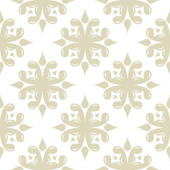 Floral seamless pattern. White and olive green background - 249978724