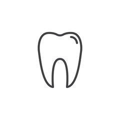 Fototapeta premium Human tooth line icon. linear style sign for mobile concept and web design. Healthy tooth outline vector icon. Dentistry symbol, logo illustration. Pixel perfect vector graphics