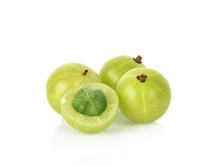 Indian gooseberry isolated on white background