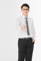 asian business man isolated white