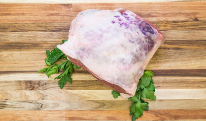lamb leg mutton meat roast raw butchery pack