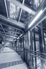 Modern pedestrian walkway