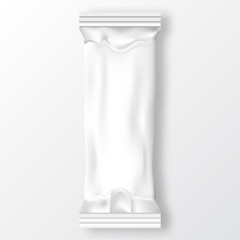 Blank plastic foil bag for packaging design