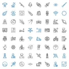satellite icons set