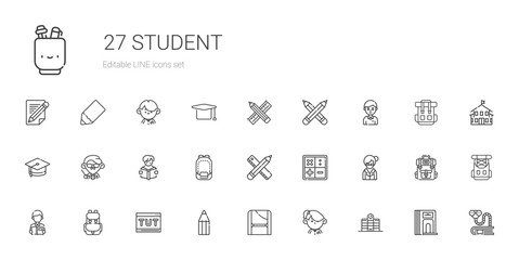 student icons set