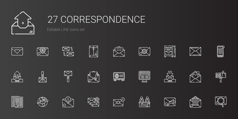 Fototapeta na wymiar correspondence icons set