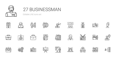 businessman icons set