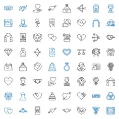 marriage icons set