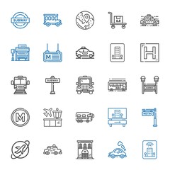 taxi icons set