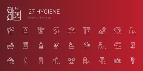 hygiene icons set