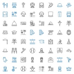 hat icons set