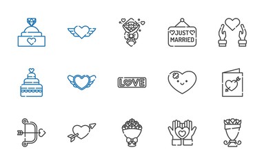 marriage icons set