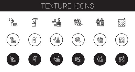 texture icons set