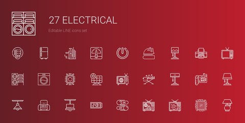 electrical icons set