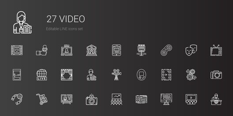 video icons set