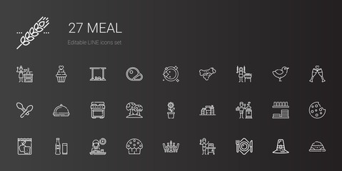 meal icons set
