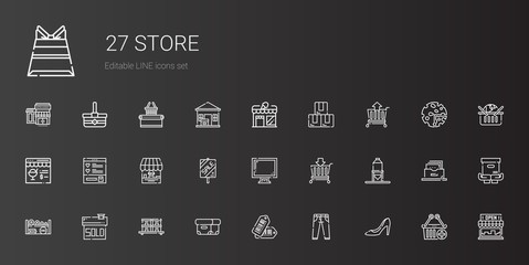 store icons set