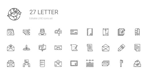 letter icons set