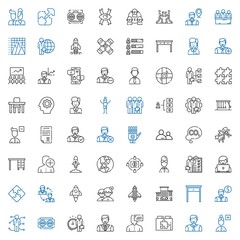 teamwork icons set