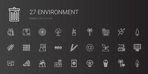environment icons set
