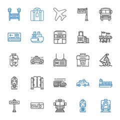 passenger icons set