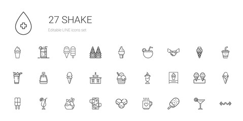 shake icons set