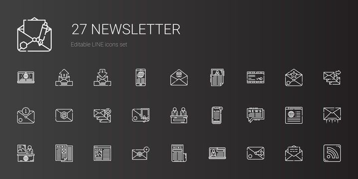 newsletter icons set