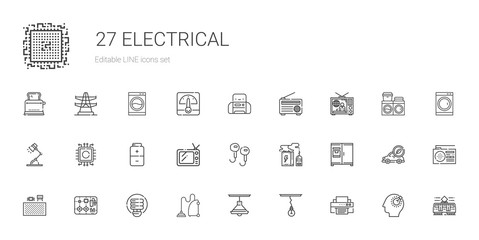 electrical icons set