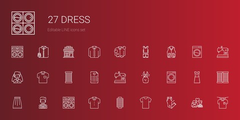 dress icons set