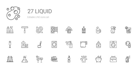 Fototapeta na wymiar liquid icons set
