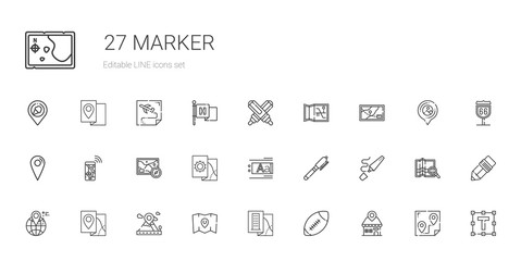 marker icons set