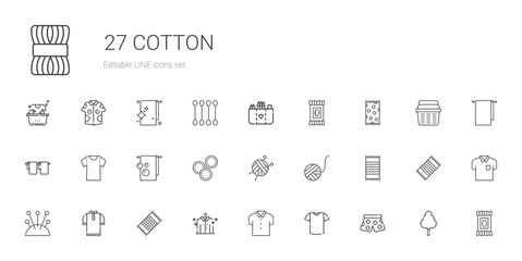 cotton icons set