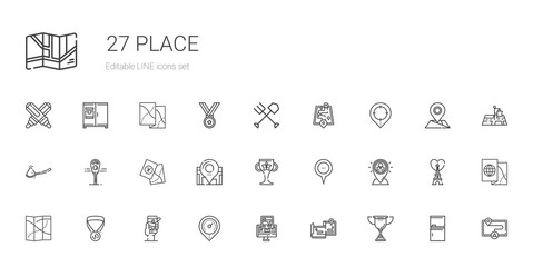 place icons set